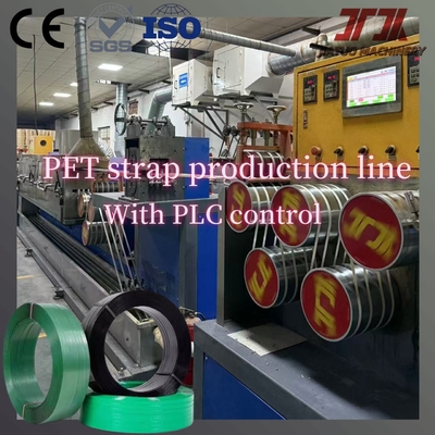 9-32mm grüne geprägte Polyester PET-Band-Extrusionslinie, Umreifungsband-Extruder mit SPS-Steuerungssystem