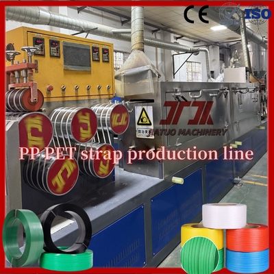 Automatische PET-Kunststoffband-Extrusionsmaschine 9-32 mm für Umreifungsband mit SPS-Steuerung GUOMAO-Getriebe