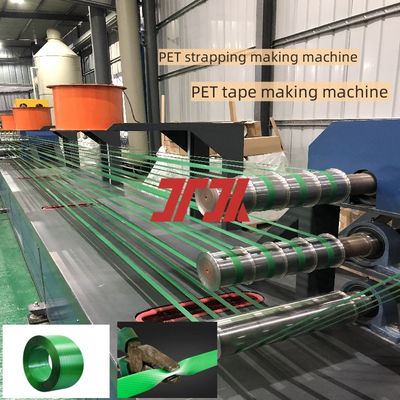 9-32mm Kunststoff-Umreifungsband-Extrusionslinie mit großem Filter 3,5m2 und SPS-Steuerung