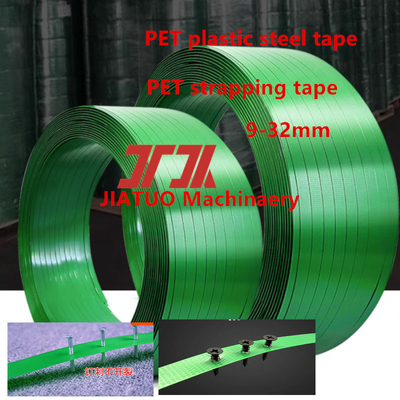 16 - 19mm Grünes Prägeband PET-Band Polyester Polyethylen Stahlband Gute Geradheit