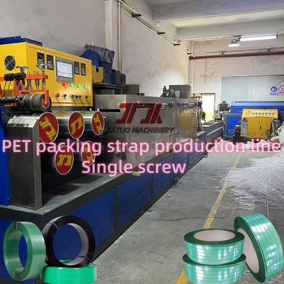 100% recyceltes Flaschenflockenmaterial PET-Gürtelmachmaschine mit PLC-Steuerung