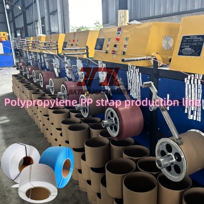 Professionelle 380 kg/h Kapazität PP-Band Produktionslinie mit SPS-Steuerung und Non-Stop-Wechsler