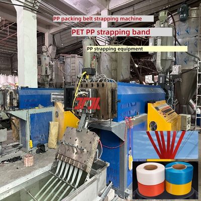 Individuelle PP-Plastikmaschinen PP-Strapper-Produktionsmaschine mit automatischer Wickelmaschine