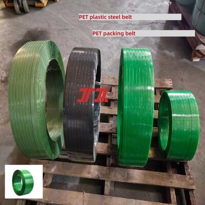 19mm PET-Plastik-Stahlgurt Grüner PET-Gurt Oberfläche Prägung