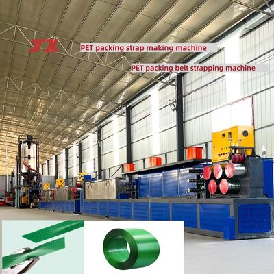 PET-Umreifungsband-Produktionsanlagen 9-25mm PET-Band-Herstellungsmaschine für SPS-Steuerungssystem