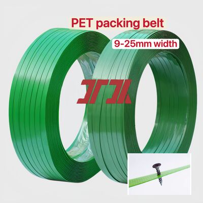 9-25mm PET-Verpackungsgürtel PET-Plastik-Stahl-Strapping PET-Verpackungsstrapping mit 100% Flaschenmaterial Zerkleinern