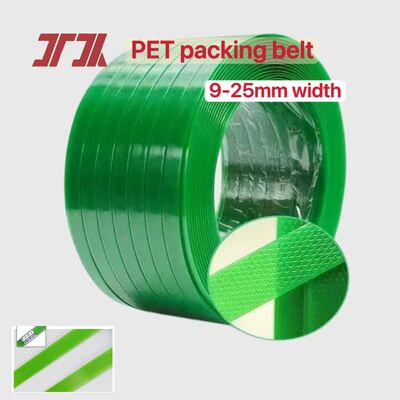 PET-Kunststoff Stahlverpackung 9-25 mm Grüner PET-Gürtel für automatisches Gürteln