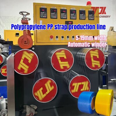 5-19 mm Breite PP-Streifenmachine mit 100% recyceltem Material und PLC-Steuerung für eine hohe Effizienzproduktion