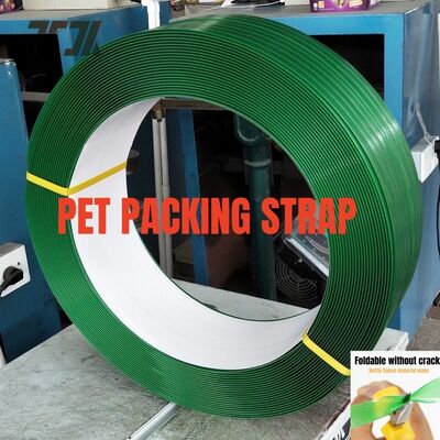 High-speed PET strapping 16mm Green PET packaging band for manual strapping tools