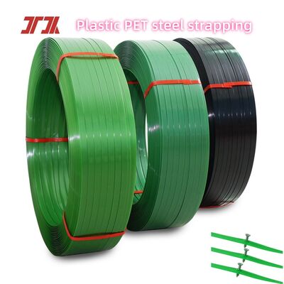 PET strapping 12mm PET packaging strap green PET strapping steel strap from 100% recycled material