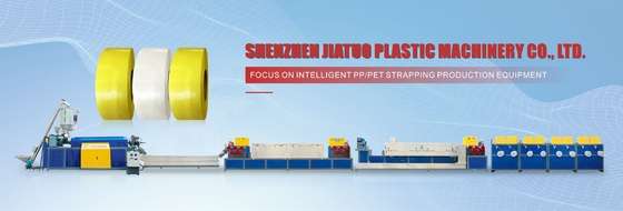 PP-Band-Produktionslinie Doppelschnecken-Sandwich-PP-Band-Ausrüstung Servo-Wickelmaschine