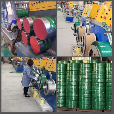 HAUSTIER verpackender Gurt/nehmen Verdrängungsmaschinerie für das Verpacken mit 100% aufbereiteter Flaschen-Flocken-vollautomatischer Verpackungsmaschine auf
