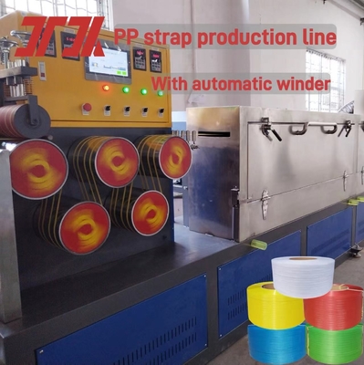 Blauer Gürtel PP Verpackungsgürtel Herstellungsmaschine mit Gürtel Breite 5-18mm Gürtel Länge 1000-7000m