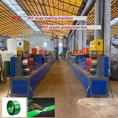 PET-Umreifungsband-Herstellungsmaschine 9–25 mm PET-Verpackungsband-Produktionsmaschine mit SPS-Steuerungssystem.