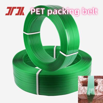 Grün geprägtes hochfester PET-Strappband anpassbare Breite 9-32 mm für sichere Verpackungen