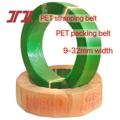 PET-Kunststoff Stahlverpackung 9-25 mm Grüner PET-Gürtel für automatisches Gürteln