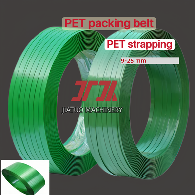 Grünes PET-Verpackungsband PET-Umreifungsband PET-Verpackungsgurt für pneumatische Umreifungswerkzeuge