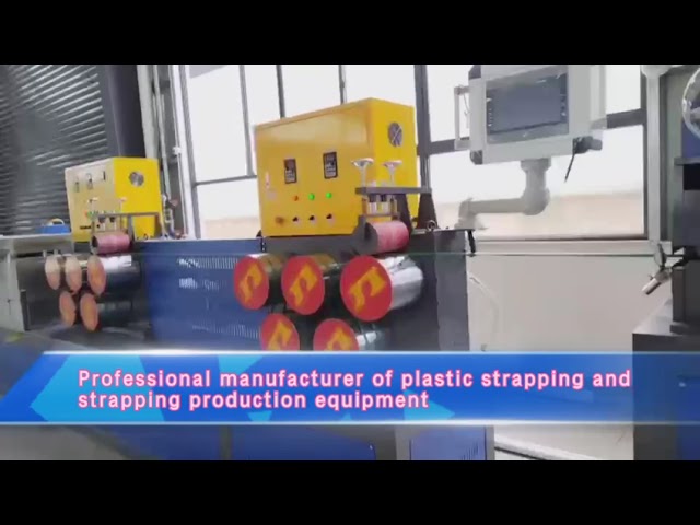 Maschine zur Herstellung von Sandwichbanden aus Plastik mit 5-19 mm Breite mit automatischer Wicklung und PLC-Touchsteuerung